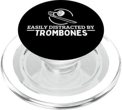 Fácilmente distraído por trombones Funny Trombonist PopSockets PopGrip para MagSafe