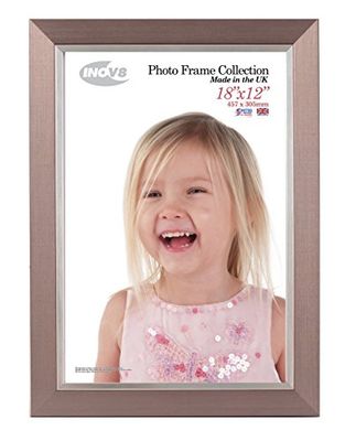 Inov8 Framing Photo Frame Pewter Silver Inset 18x12 2PK, 29.21 x 43.18 x 5.08 cm