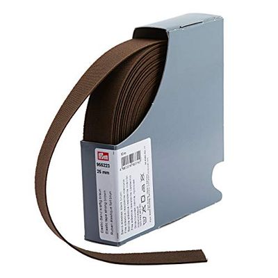 Prym Ruban élastique Fort, 25mm, Marron, 10m, Polyester, Brun, 25 mm