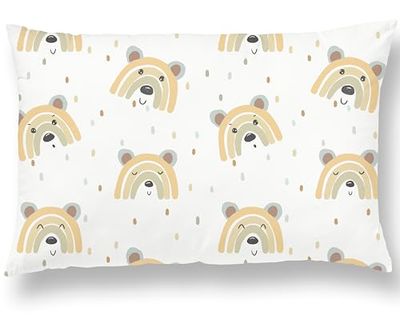 Almohada Infantil con Funda 33x45 cm de Algodón OEKO-TEX - 10 colores disponibles - Cojín para Bebés para Siestas en la Guardería, Escuela y Viajes - Lavable en la Lavadora - Hipoalergénico