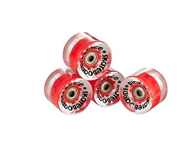 Ridge skateboard Rollen Cruiser Röd LED STANDARD