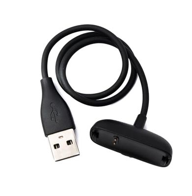 System-S Cavo USB 2.0 da 30 cm, per Fitbit Inspire 2, Smartwach, nero