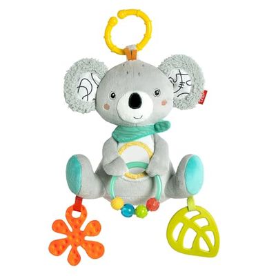 Fehn Jouets Bébé Koala - Jouet de motricité avec Anneau de Fixation - Animal de Jeu avec éléments de préhension à Mordre, saisir & découvrir - Doudou pour bébés et Jeunes Enfants de 3 Mois et Plus