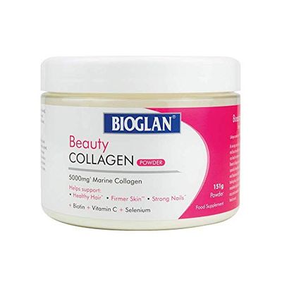 Bioglan Collagen Powder | 5000mg Marine Collagen Powder | Helps Support Healthy Looking Skin, Hair, Nails | Biotin | Vitamin C | Selenium | Hyaluronic Acid | 151g
