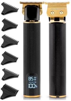 Berdsen Maquina de afeitar profesional para hombre, cortadora de barba eléctrica, 6 accesorios, 1 hasta 9 mm, color negro