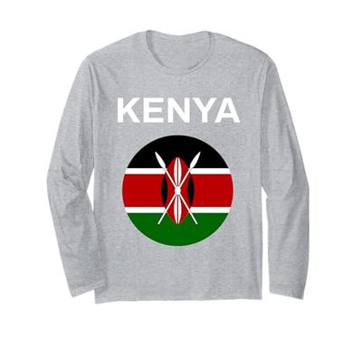 Bandera de Kenia moderna Manga Larga