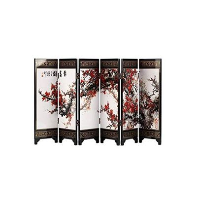 lachineuse - Paravent Asiatique Miniature - Renouveau du Printemps - Motifs Fleurs de Prunier - Dimensions 24 x 47 cm - Déco Japonaise Miniature - Traditions du Japon - Idée Cadeau Japon, Asie