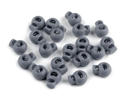 cyclingcolors 10x Fermacorda a Molla Colorati Abbigliamento Rotondi plastico Stop cordone Chiusura Regolabile Cordino Elastico Scarpe Zaini Tenda Campeggio, Grigio