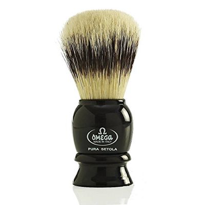 Omega Shaving Brush 13522 Pure Boar Bristles Black by Omega