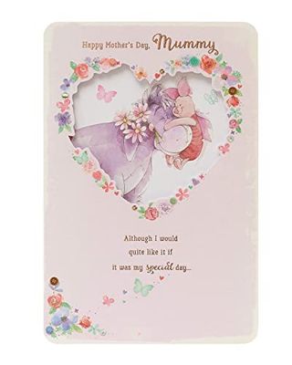 UK Greetings Disney Moederdag kaart met envelop - Eeyore & Piglet Design