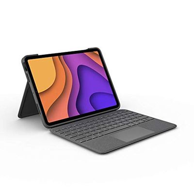 Logitech Folio Touch iPad Keyboard Case for iPad Air 4th and 5th generation 2020, 2022, QWERTY Pan Nordic Layout - Grey