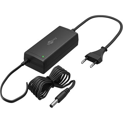 goobay 64980 12 V strömförsörjning 5,5 mm x 2,1 mm/36 W och 3 A, 100 V till 240 V globalt/DC-uttag för ISDN-installationer, hårddiskar, fax/1,8 m