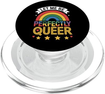 Camiseta Let Me Be Perfectly Queer LGBTQ Pride Rainbow PopSockets PopGrip para MagSafe