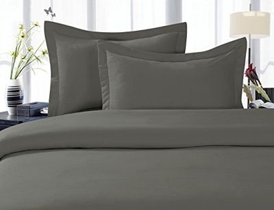 Celine linen Melhor, mais suave, coziest capa de edredão nunca. 1500 fios egípcio qualidade luxo super macio anti-rugas 3 peças conjunto de capa de edredão, Full/Queen, cinzento