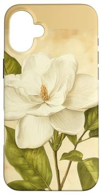 Gardenia Floral Vintage Scientific Illustration Flower Case for iPhone 16 Plus