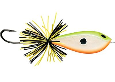 Rapala - Visaas BX Skitter Frog - Balsa/kunststof constructie - Zoetwateraas - Zwemdiepte Oppervlak - Maat 5,5cm/13g - Gemaakt in Estland - Zilver Fluorescerend Chartreuse Oranje
