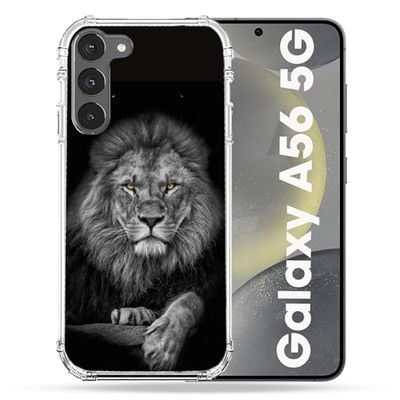 Cokitec Förstärkt skal för Samsung Galaxy A56 5G djur lejon majestätiskt