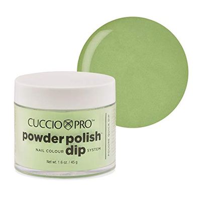 Cuccio Powder Polish - Dip Acrylic Nail Colour Dip System - 45g (1.6 oz) Dipping Powder - Bright Green with Yellow Undertones