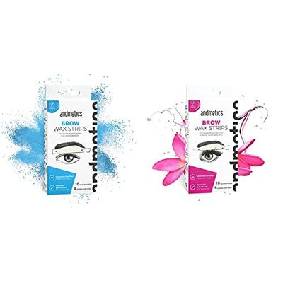 andmetics BROW wax strips: sopracciglia brevettata cera fredda depilazione strisce, forma perfetta per modellare. & BROW wax strips: sopracciglia brevettata cera fredda depilazione strisce