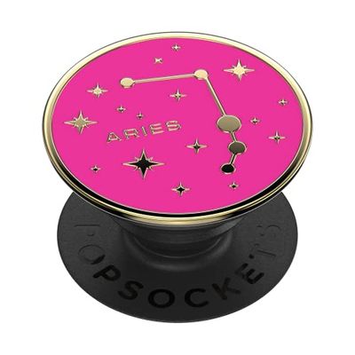 PopSockets: PopGrip - Soporte y Agarre para Teléfonos Móviles y Tablets con un PopTop Intercambiable - Enamel Zodiac Aries