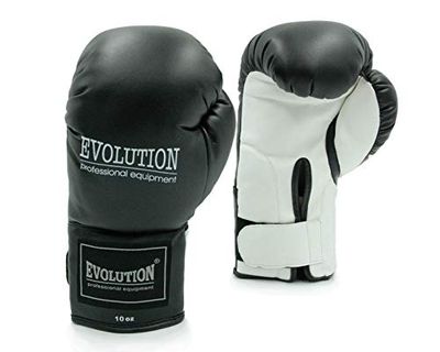 Basic Evolution - Guanti da boxe (10 OZ, colore: Nero