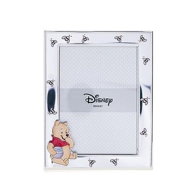 VALENTI & CO. Disney Baby Nalle Puh - Fotoram i silver för barn, presentidé för dop, födelse eller födelsedag (9x13 cm)