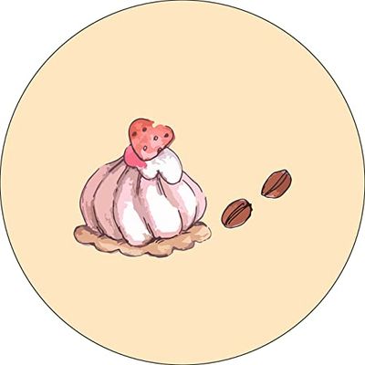 Bonateks, Ronde digitaal bedrukte muismat, antislip onderkant, voor kantoor en thuis, diameter: 22 cm