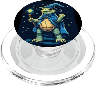 Magic Turtle as Wizard with Wand Costume PopSockets PopGrip for MagSafe