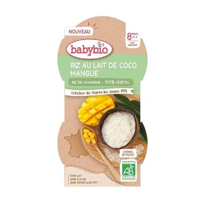 Babybio - Dessert lacté - Riz au lait Coco Mangue - 8+ mois 2x100gr