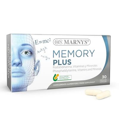MARNYS Memory Plus Memoria y Concentración Rendimiento Mental 30 Cápsulas vegetales
