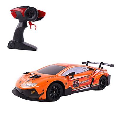 TURBO CHALLENGE Lamborghini GT3 Racing-RC Prestige-096616-Auto Telecomandata-Arancione-1/16-Batterie Non Incluse-Plastica-A Partire dai 6 Anni, Colore Arancione, 096616