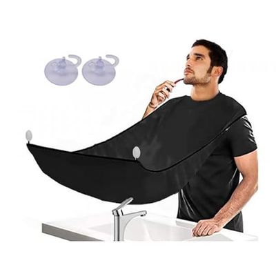 PARENCE. - Men's Beard Apron - Shaving Bib - Beard Catcher - Hair Accessories - Clipper Protection - Mirror Suction Cup