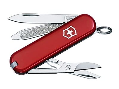 Victorinox, Classic SD, Coltellino Svizzero, Originale, Multiuso, Campeggio, 7 Funzioni, Lama, piccola, Lima per unghie