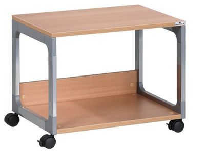 Durable 3710124 Multifunctionele Trolley 48, metaalzilver/beuken