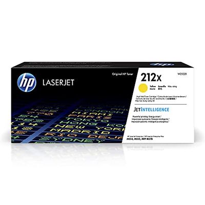 HP W2122X 212X High Yield Original LaserJet Toner Cartridge, Yellow, Single Pack