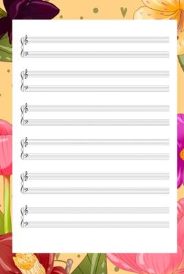 Quaderno Pentagrammato di Musica: Formato Grande A4. 12 Righi per Pagina. 103 Pagine: 103 pagine di musica per pianoforte
