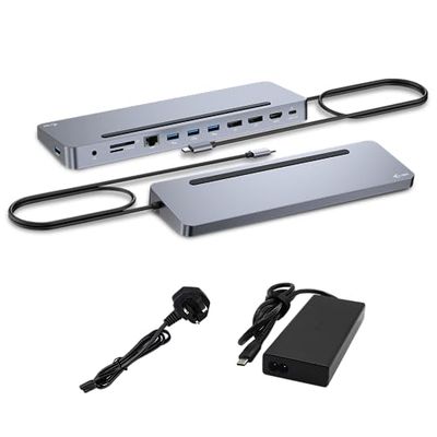 I-TEC USB-C ERGO DOCK + Charger 3X LCD + Charger 100W (bundel)