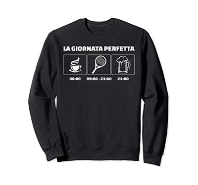 Padel Birra Divertente Paddle Tennis Regalo Uomo Donna Felpa