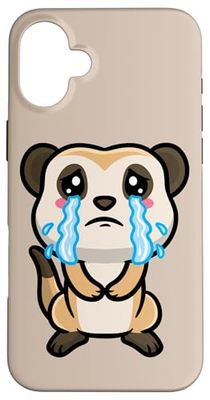 Meerkat Sad Crying Design Animal Men Women Kids Case for iPhone 16 Plus