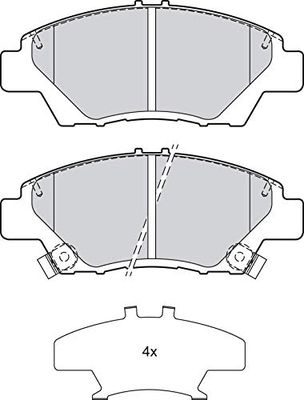 Valeo Plaquettes de frein First 302158 Jeu de 4 plaquettes Essieu avant Entièrement équipé avec accessoires montés