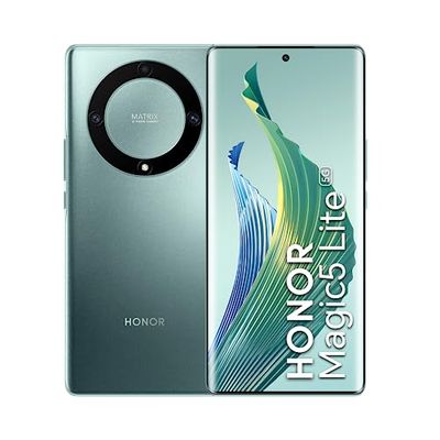 HONOR Magic5 Lite Smartphone 5G,Telefono movil de 6+128 GB, Snapdragon 695, Pantalla AMOLED Curva de 120 Hz de 6,67”, Cámara Triple de 64MP, Batería Larga duración de 5100 mAh, Dual SIM, Android 12
