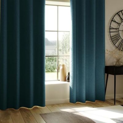 Rideau occultant Total Lua à Oeillets - Bleu Canard 140x260 cm - Atmosphera créateur d'intérieur