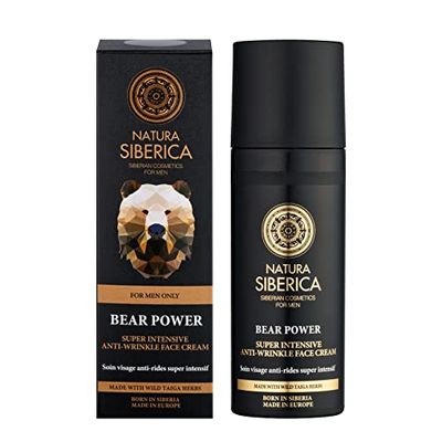 Natura Siberica Bear Power Super Intensive Anti-Wrinkle Face Cream for Men, 50 ml (Pack of 1)