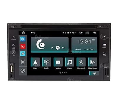 Universeel autoradio 2DIN DVD Android GPS Bluetooth WiFi Dab USB Full HD Touchscreen Display 6.2" Easyconnect Processor 8core Stembediening