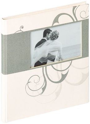 Walther Design Livre d’Or en Lin Blanc avec découpe, Romance de Mariage GB-134
