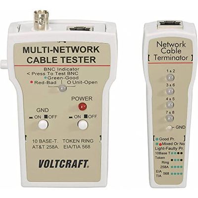 Testeur de câbles CT-1 VOLTCRAFT CT-1 Convient pour RJ-45, BNC