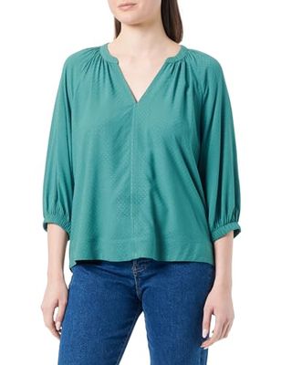 s.Oliver damesblouse 3/4 mouw blauw groen 48, blauwgroen., 48