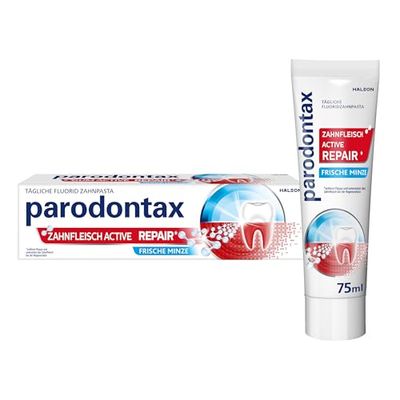 Parodontax Active Gum Repair - Dentifricio con fluoro, 1 x 75 ml, dentifricio per gengive più sane dalla settimana 1