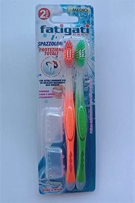 Spazzolino da denti medio con cappuccio 2pz