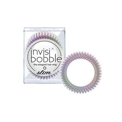 Invisibobble Slim gomillas pelo arcoiris espiral Vanity Fair x3 - Gomillas pelo antirotura - Goma pelo arcoiris con fuerte sujeción - Gomas pelo colores